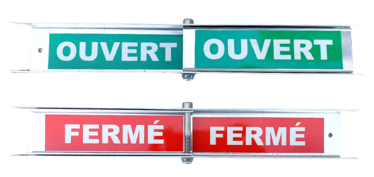 Panneau Ouvert/Fermé PAN/OUVERTURE
